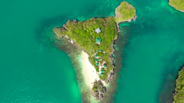 Vista Dall Alto Delle Bellissime Isole Con Lagune Spiagge Nel — Video Stock