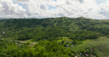 Mountains with rainforest and farmland. Negros, Philippines