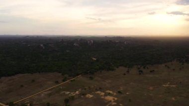 Sunset in the tropics of Sri Lanka view from above.