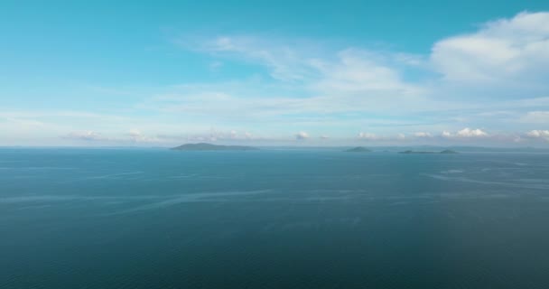 Tropical Islands Blue Sea Background Sky Clouds Philippines — Vídeos de Stock