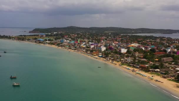 Aerial Panorama City Trincomalee Hotels Houses Tourist Infrastructure Sri Lanka — Αρχείο Βίντεο