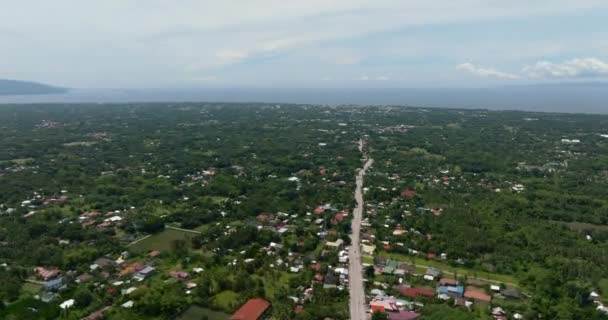 Dumaguete Városa Lakóövezetekkel Házakkal Tenger Partján Negros Oriental Fülöp Szigetek — Stock videók