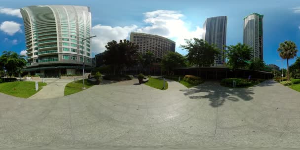 Января 2020 Манильский Город Небоскребами Современными Зданиями Bonifacio Global City — стоковое видео