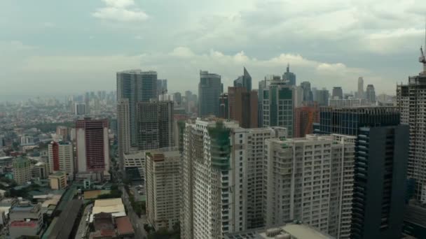 Cidade Makati Centro Negócios Manila Metrópole Asiática Com Arranha Céus — Vídeo de Stock