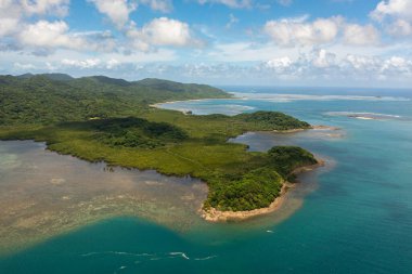 Island with rainforest and jungle. Palaui Island. Santa Ana, Cagayan. Philippines.