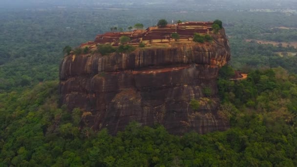 Sigiriya Rock Fortress Pidurangala Rock Famous Tourist Place Sri Lanka — Vídeo de Stock