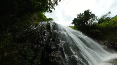 Sitapigagan Falls. Waterfall in the tropical mountain jungle. Sumatra, Indonesia.