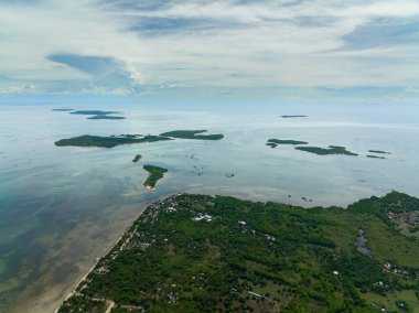 Seascape with tropical islands. Bantayan island, Philippines.
