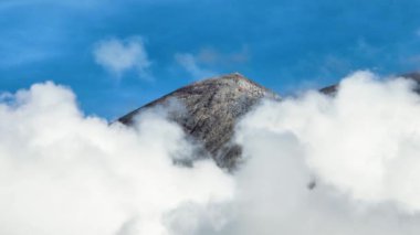 Top of Kanlaon volcano covered with clouds. Negros, Philippines. Canlaon volcano.