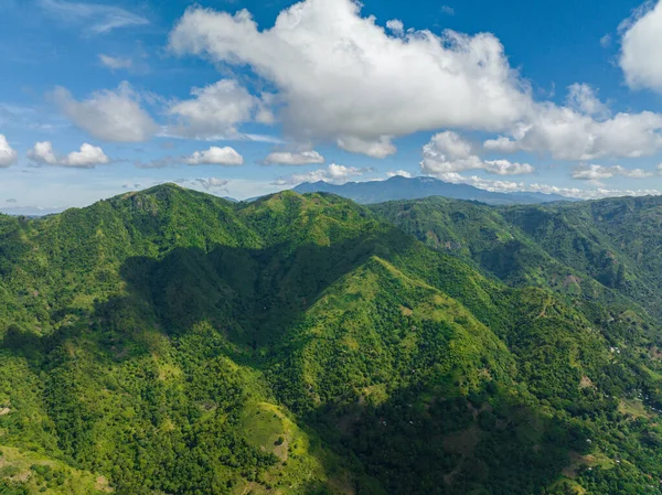Vue Aérienne Des Pentes Montagneuses Couvertes Forêt Tropicale Jungle Negros — Photo