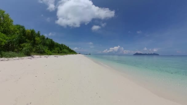 Tropisch Landschap Met Een Prachtig Strand Maleisië Pompom Eiland — Stockvideo