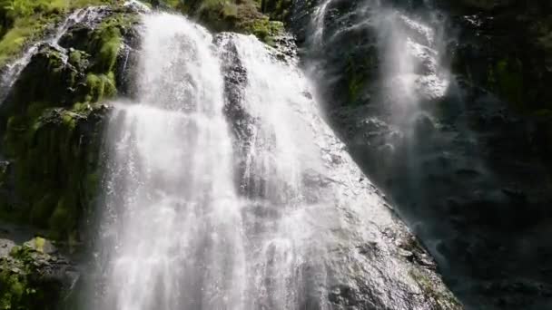 Cachoeira Selva Tropical Montanha Movimento Lento Balea Cai Selva Negros — Vídeo de Stock