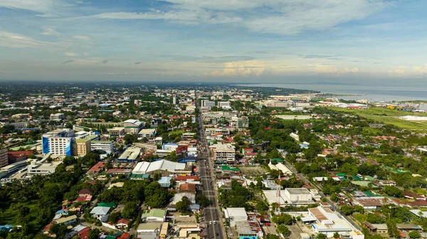 Von Oben Betrachtet Ist Bacolod Eine Stark Urbanisierte Küstenstadt Der — Stockfoto