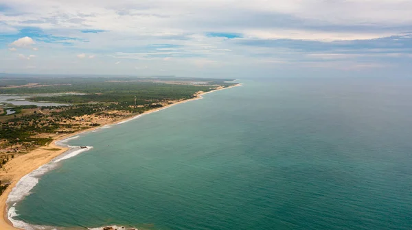 Top View Landscape Sri Lanka View Ocean Agricultural Land — Foto Stock