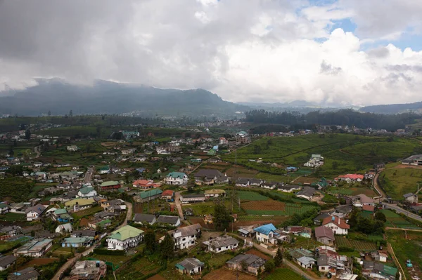 Village Tea Plantations Agricultural Lands Nuwara Eliya Sri Lanka — Stock Photo, Image