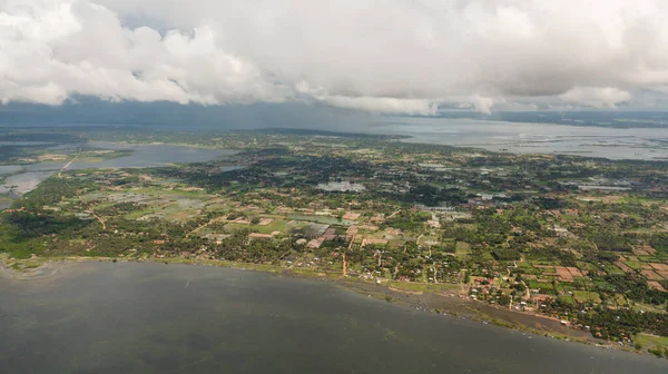 stock image Top view of islands in the north of Sri Lanka view from above.