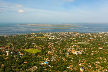 Jaffna 'nın en üst manzarası Sri Lanka' nın tropikal adasının en kuzeyindeki şehirdir. .