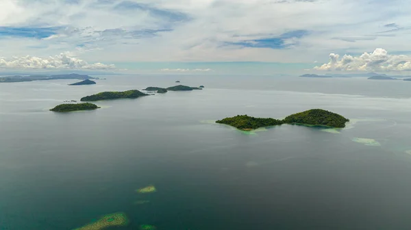 Ilhas Tropicais Vista Mar Cima Bornéu Sabah Malásia — Fotografia de Stock