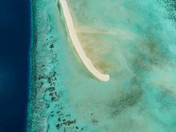 Sandy Beach Coral Reef Sandbar Atoll Timba Timba Islet Tun — Stock Photo, Image