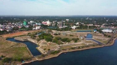 Jaffna kalesi, Jaffna gölüne bakıyor. Sri Lanka.