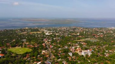 Aerial drone of Jaffna is the Northern capital and the cultural town of the Tamil people of Sri Lanka.