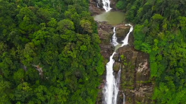 Водопад Редчайшем Виде Сверху Абердин Фоллс — стоковое видео
