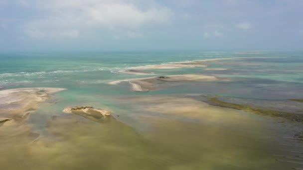 Low Lying White Sandy Islands Known Adams Bridge Talaimannar Sri — Stok video