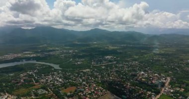 Aerial view of city of Puerto Princesa on the island of Palawan. Philippines.