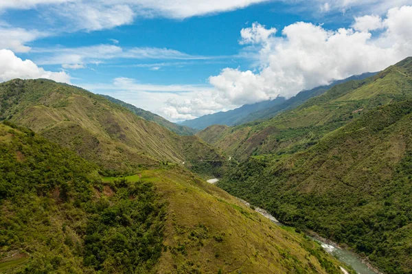 Pentes Montagneuses Avec Végétation Tropicale Philippines — Photo