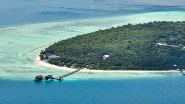 Beautiful Sandy Beach Pom Pom Islet Seascape Tropics Tun Sakaran — Stock Video