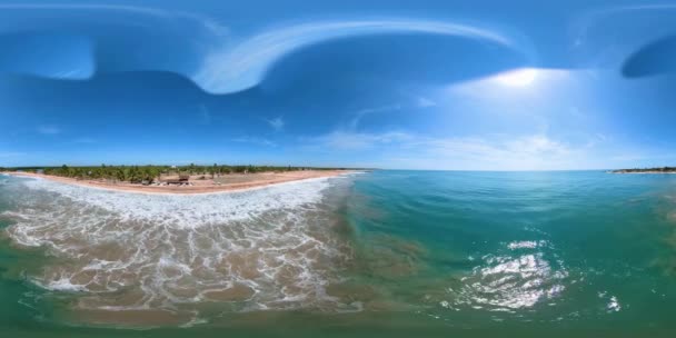 Veduta Aerea Del Paesaggio Tropicale Con Una Bella Spiaggia Wisky — Video Stock