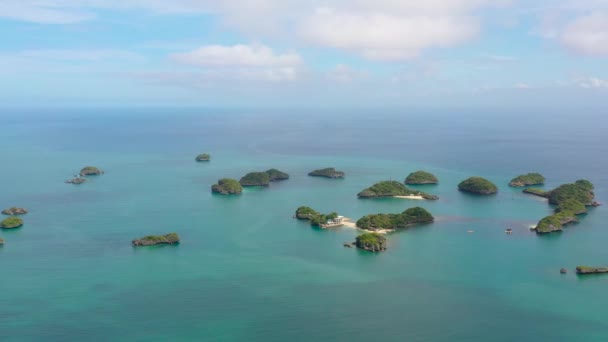 Egy Csoport Kis Szigetek Strandok Lagúnák Található Száz Szigetek Nemzeti — Stock videók