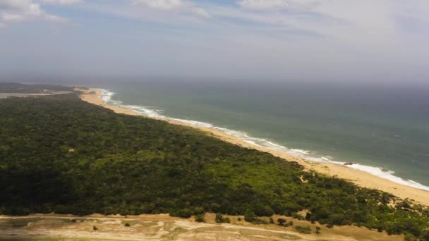 Praia Selvagem Parque Nacional Cercada Por Floresta Tropical Selva — Vídeo de Stock