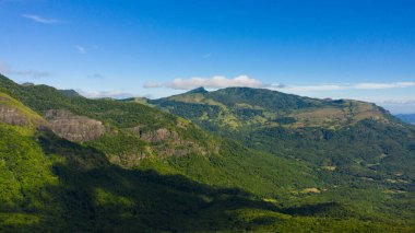 Tropical mountain range and mountain slopes with rainforest. Sri Lanka. Riverston, Sri Lanka.