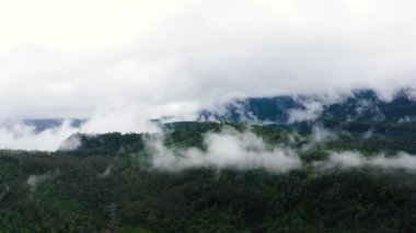 Sri Lanka 'daki dağlar ve yeşil tepeler. Dağların yamaçlarında hep yeşil bitkiler olacak..