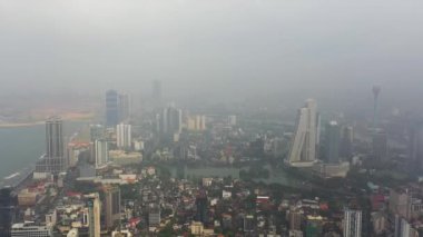 Colombo, Sri Lanka şehir panoramasının insansız hava aracı..