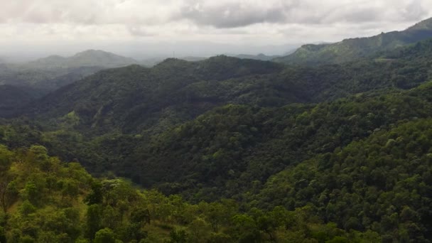 Tropikalny Krajobraz Górami Dżunglą Sri Lance — Wideo stockowe