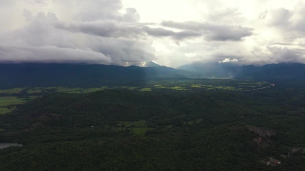 Aerial View Mountains Rainforest Agricultural Land Mountainous Province Sri Lanka — Wideo stockowe