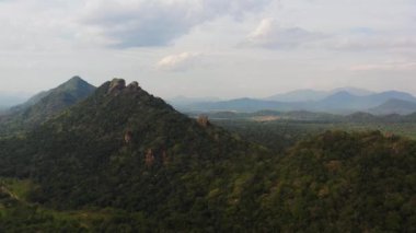 Mountain slopes covered with rainforest and jungle View from above.Sri Lanka.