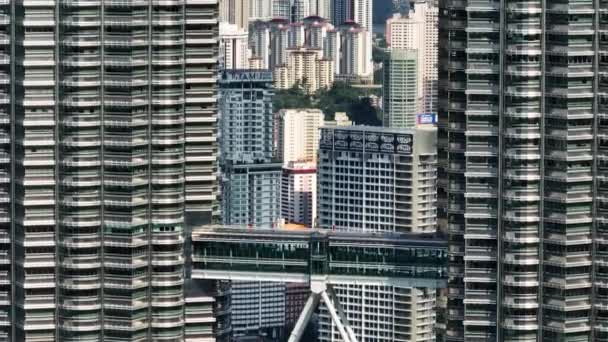 Kuala Lumpur Malezya Eylül 2022 Kuala Lumpur Daki Petronas Ikiz — Stok video