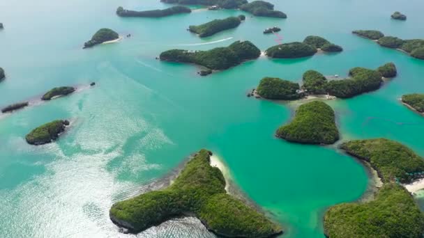Grupo Pequeñas Islas Con Playas Lagunas Ubicadas Parque Nacional Las — Vídeo de stock