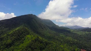 Tea plantations and agricultural land on the slopes of the mountains. Sri Lanka.