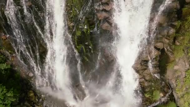 Ein Tropischer Wasserfall Dschungel Zeitlupe Efrata Wasserfälle Sumatra Samosir Indonesien — Stockvideo