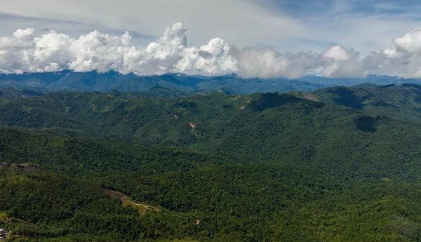 Jungle Montagnes Bornéo Pentes Montagneuses Avec Végétation Tropicale Sabah Malaisie — Photo