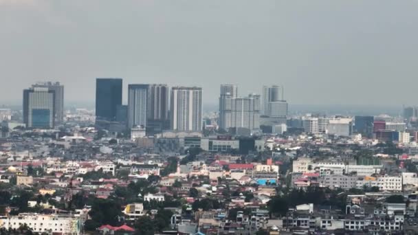 Pusat Kota Medan Dengan Daerah Perumahan Dan Pembangunan Sumatra Indonesia — Stok Video