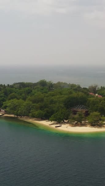 Seascape Insulă Tropicală Plajă Nisip Mare Insula Putipot Filipine — Videoclip de stoc