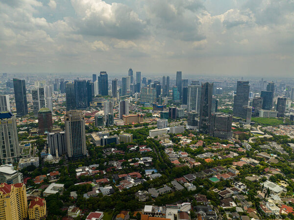 Skyscrapers and modern buildings in Jakarta.