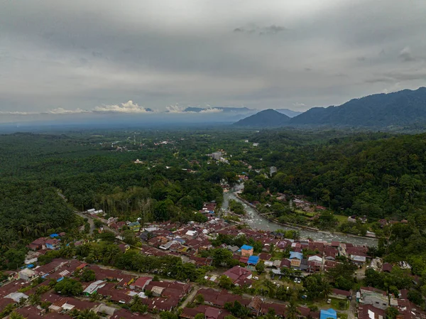 Медан Город Жилыми Районами Дома Вид Сверху Суматра Индонезия — стоковое фото