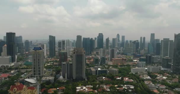 Центр Джакарты Высотными Зданиями — стоковое видео