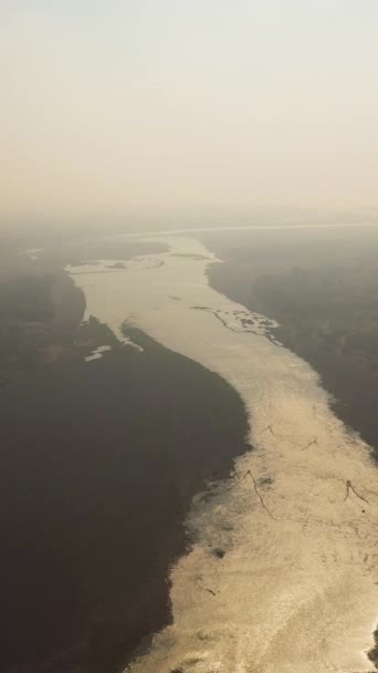 Річка Долині Під Час Заходу Сонця Лусон Філіппіни Вертикальне Відео — стокове відео